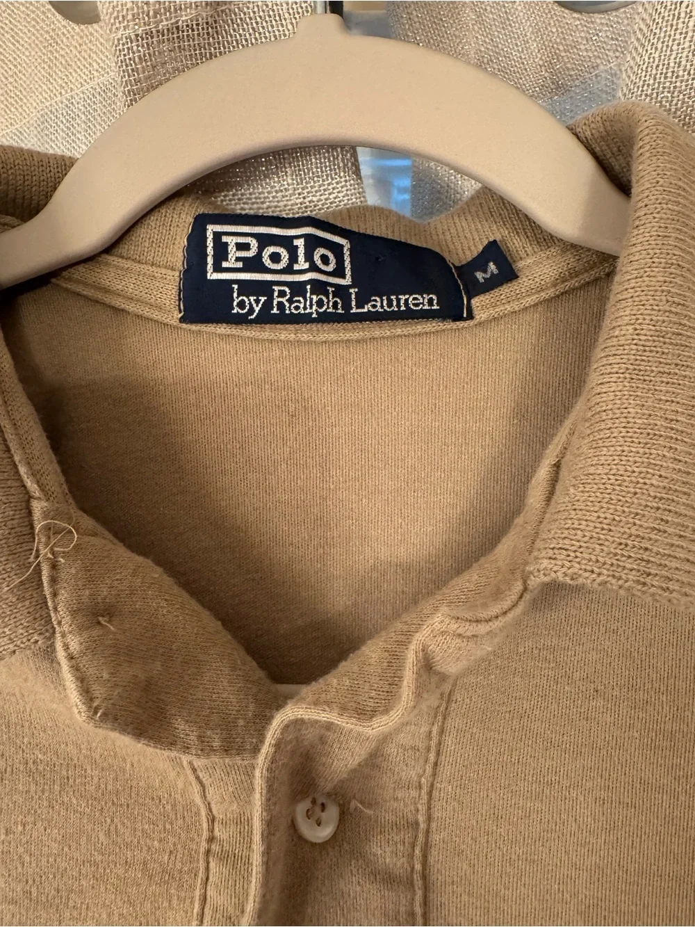 Ralph Lauren Men’s Polo Shirt - Camel Brown with Navy Pony